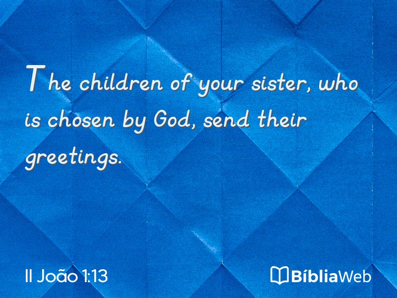 II João 1:13 em imagem para compartilhar