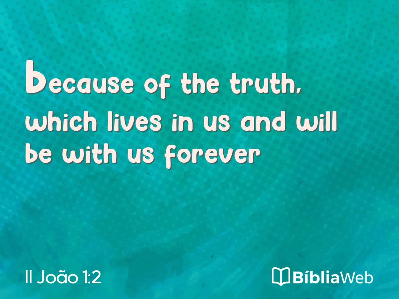 II João 1:2 em imagem para compartilhar