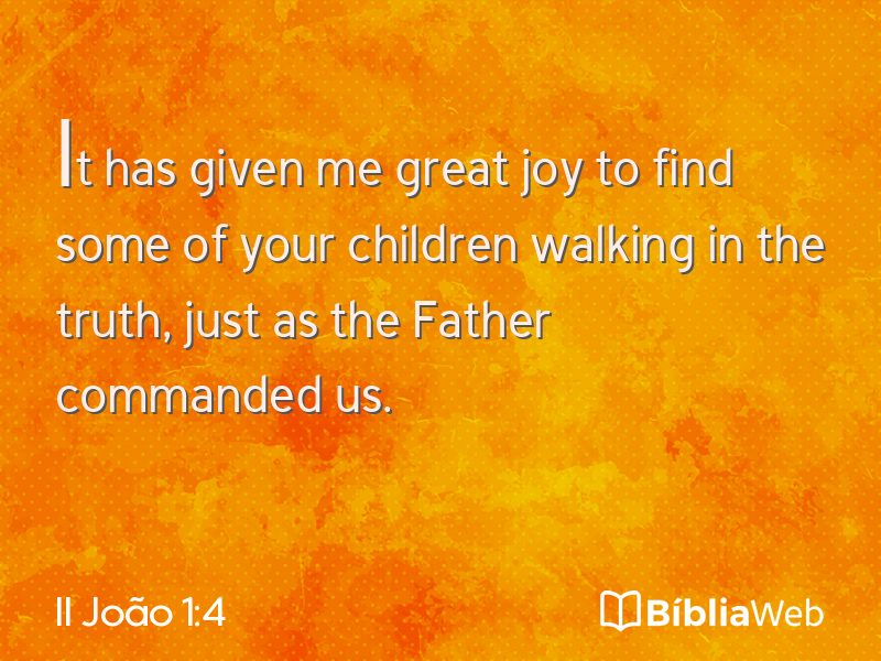 II João 1:4 em imagem para compartilhar