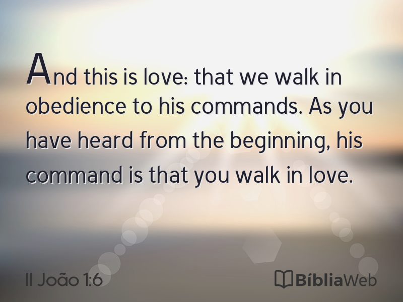 II João 1:6 em imagem para compartilhar