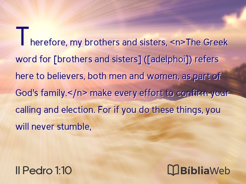 II Pedro 1:10 em imagem para compartilhar