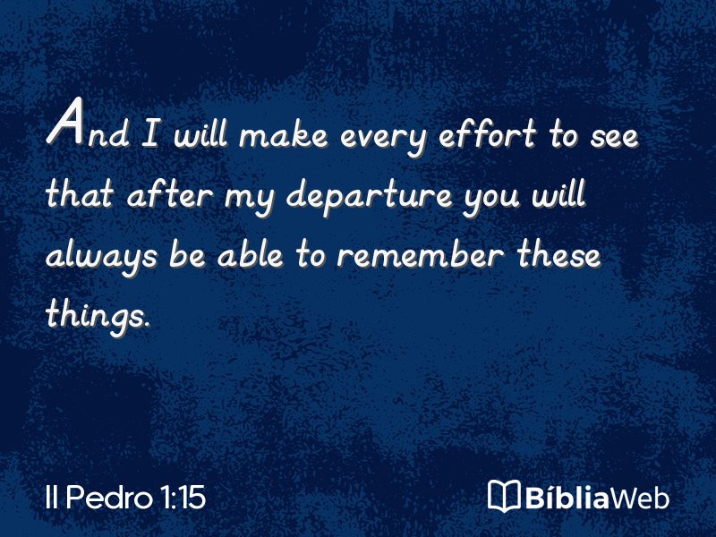 II Pedro 1:15 em imagem para compartilhar