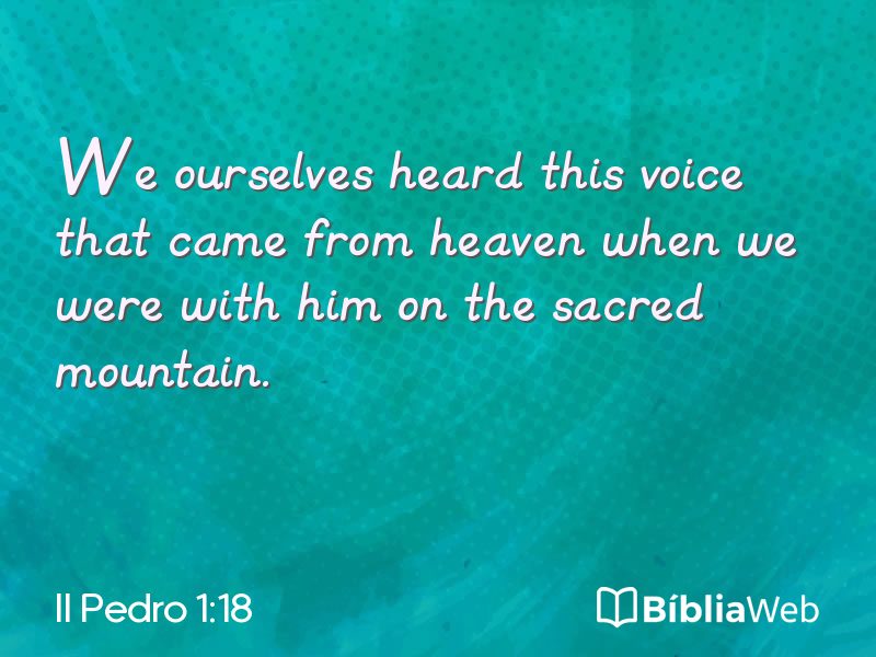 II Pedro 1:18 em imagem para compartilhar