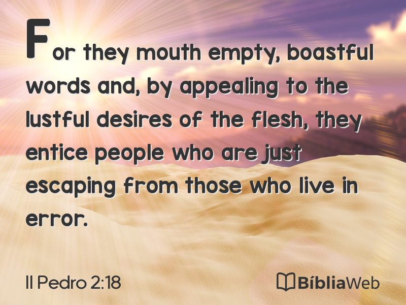 II Pedro 2:18 em imagem para compartilhar