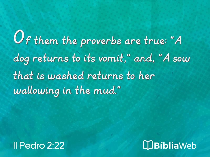 II Pedro 2:22 em imagem para compartilhar