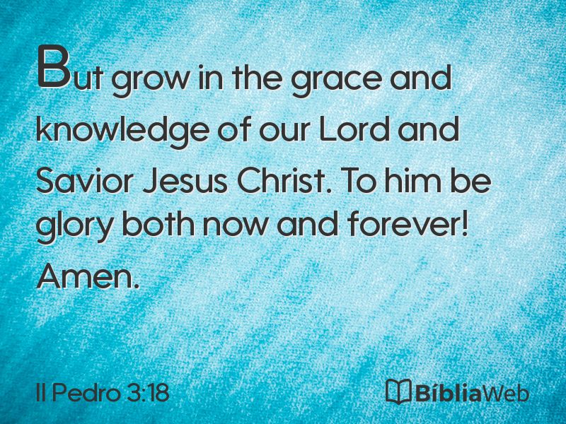 II Pedro 3:18 em imagem para compartilhar