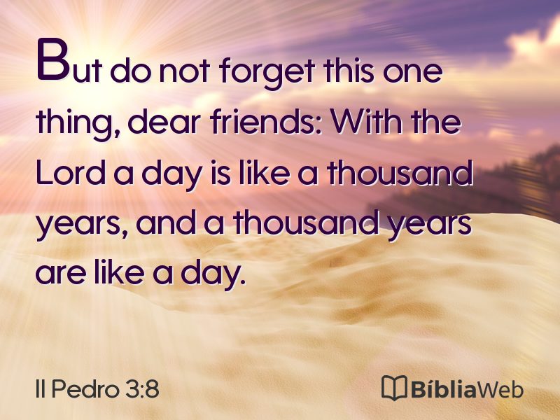 II Pedro 3:8 em imagem para compartilhar