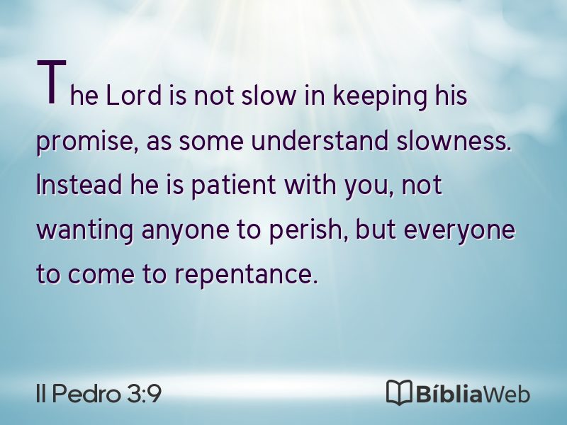 II Pedro 3:9 em imagem para compartilhar