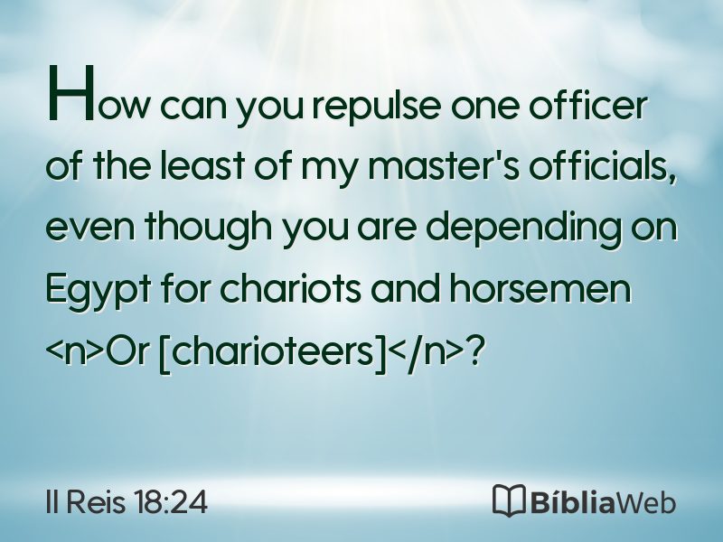 II Reis 18:24 em imagem para compartilhar