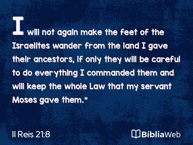II Reis 21:8 em imagem para compartilhar