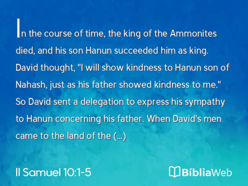 II Samuel 10:1-5 em imagem para compartilhar
