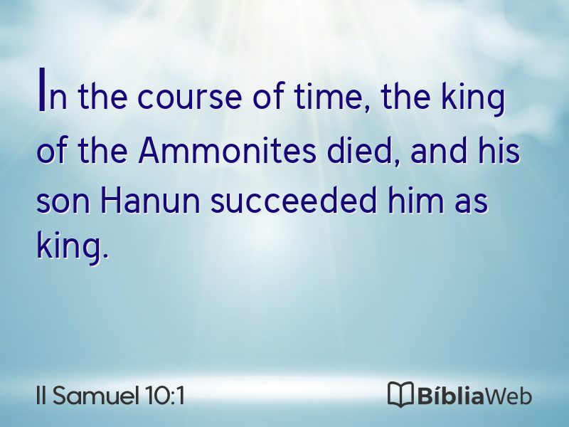 II Samuel 10:1 em imagem para compartilhar