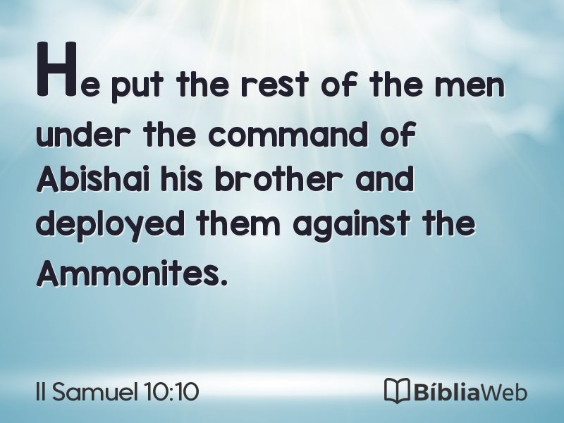 II Samuel 10:10 em imagem para compartilhar