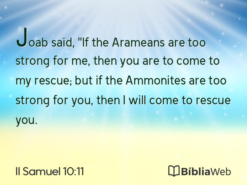 II Samuel 10:11 em imagem para compartilhar