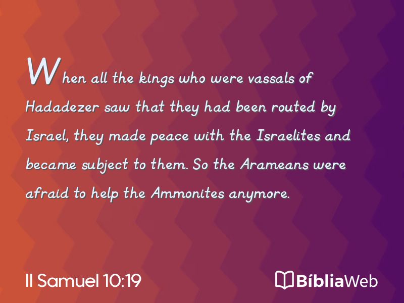 II Samuel 10:19 em imagem para compartilhar