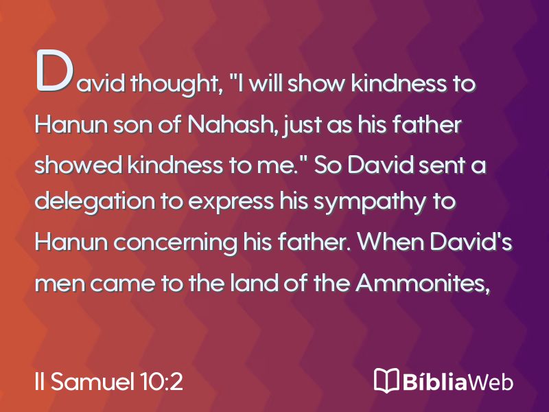 II Samuel 10:2 em imagem para compartilhar