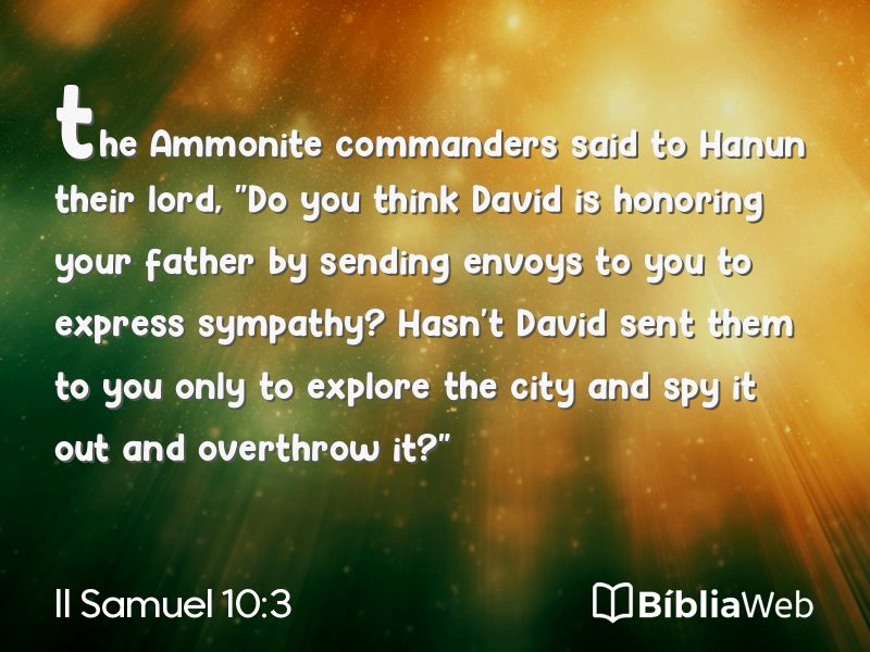 II Samuel 10:3 em imagem para compartilhar