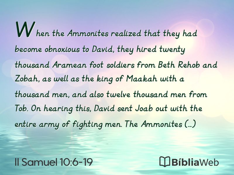 II Samuel 10:6-19 em imagem para compartilhar