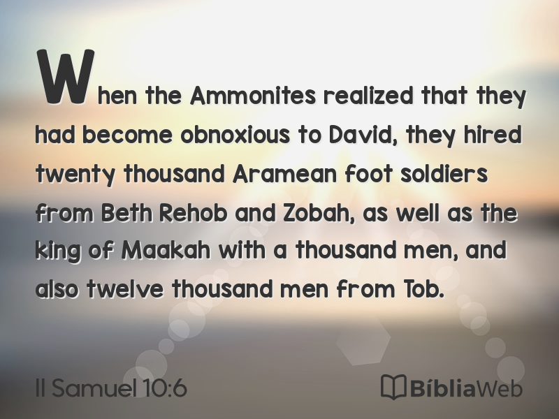 II Samuel 10:6 em imagem para compartilhar