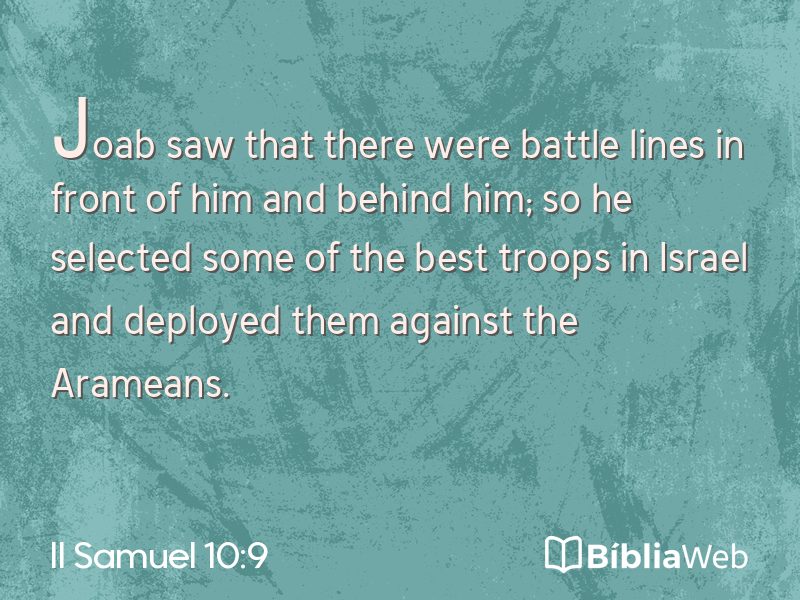 II Samuel 10:9 em imagem para compartilhar