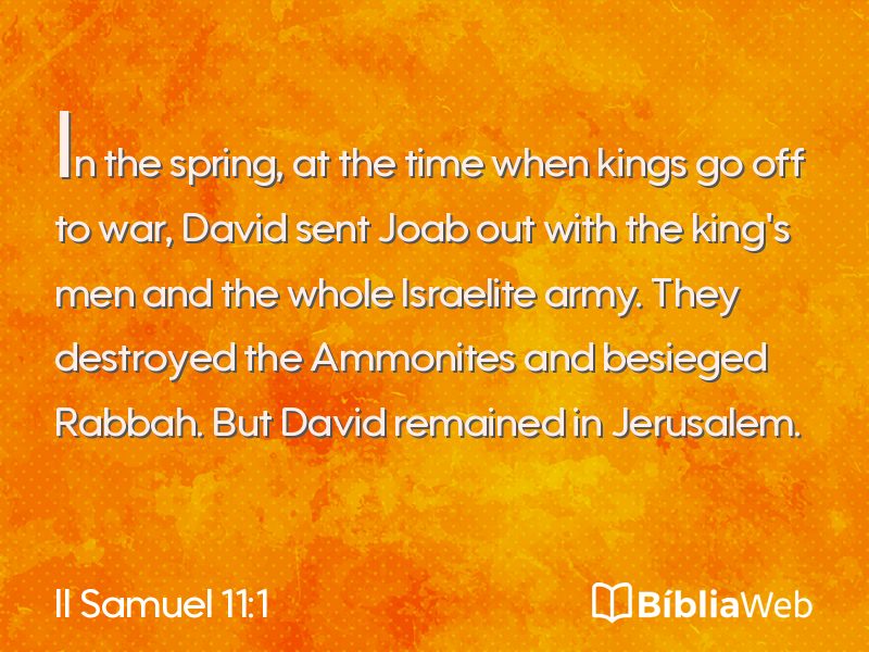 II Samuel 11:1 em imagem para compartilhar