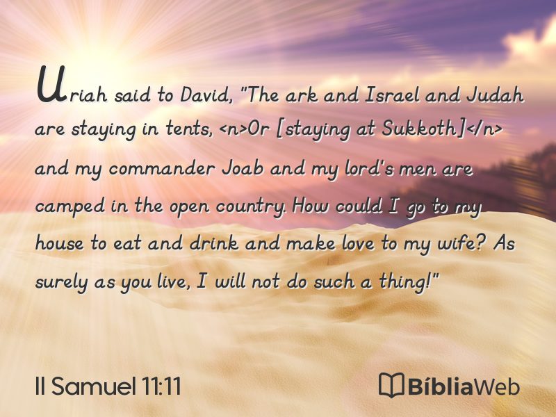 II Samuel 11:11 em imagem para compartilhar