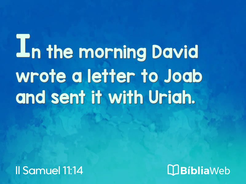 II Samuel 11:14 em imagem para compartilhar