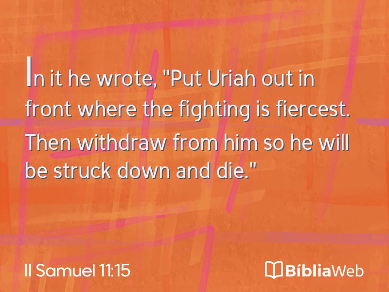II Samuel 11:15 em imagem para compartilhar