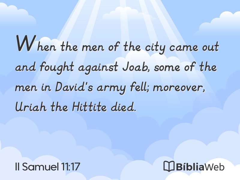 II Samuel 11:17 em imagem para compartilhar