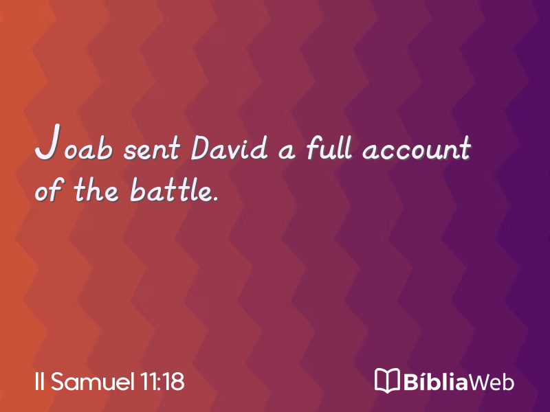 II Samuel 11:18 em imagem para compartilhar