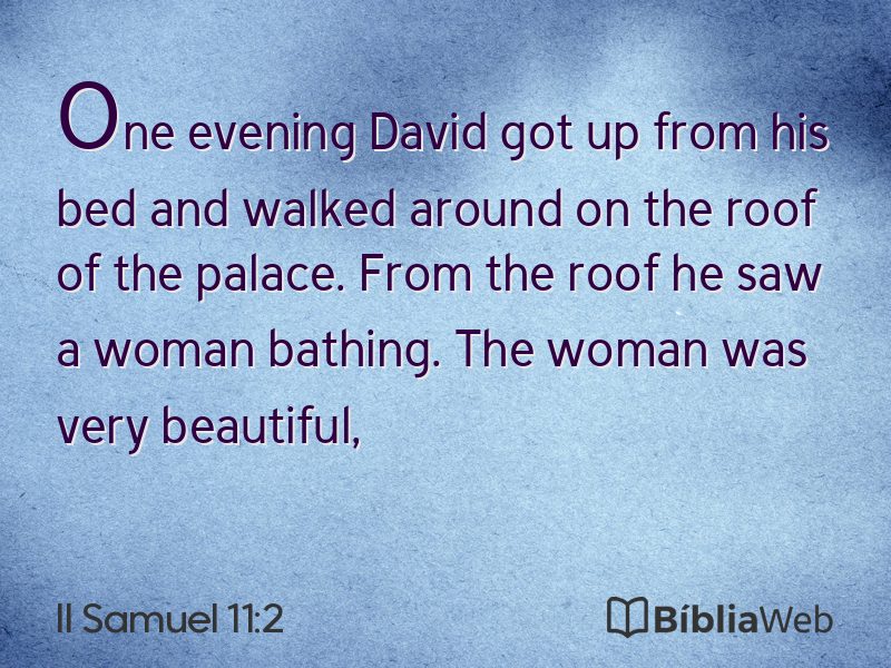 II Samuel 11:2 em imagem para compartilhar