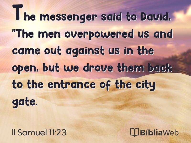 II Samuel 11:23 em imagem para compartilhar