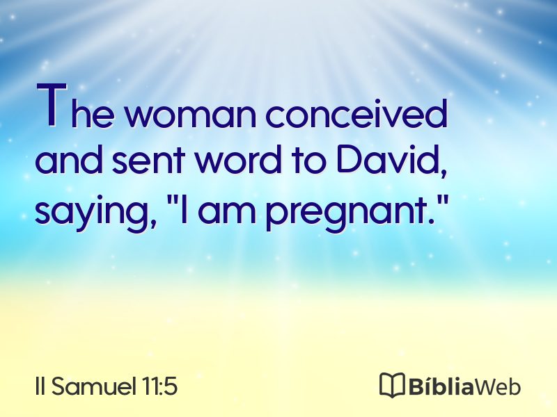 II Samuel 11:5 em imagem para compartilhar