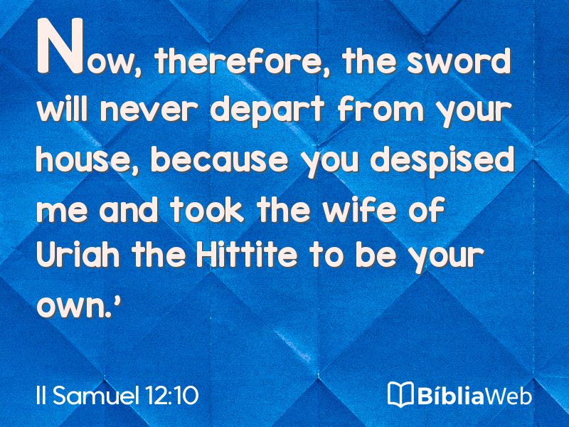 II Samuel 12:10 em imagem para compartilhar