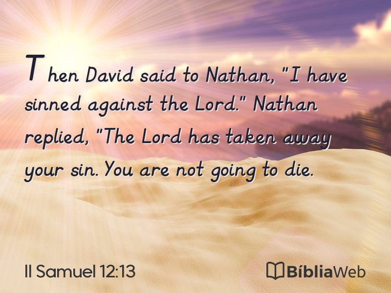 II Samuel 12:13 em imagem para compartilhar
