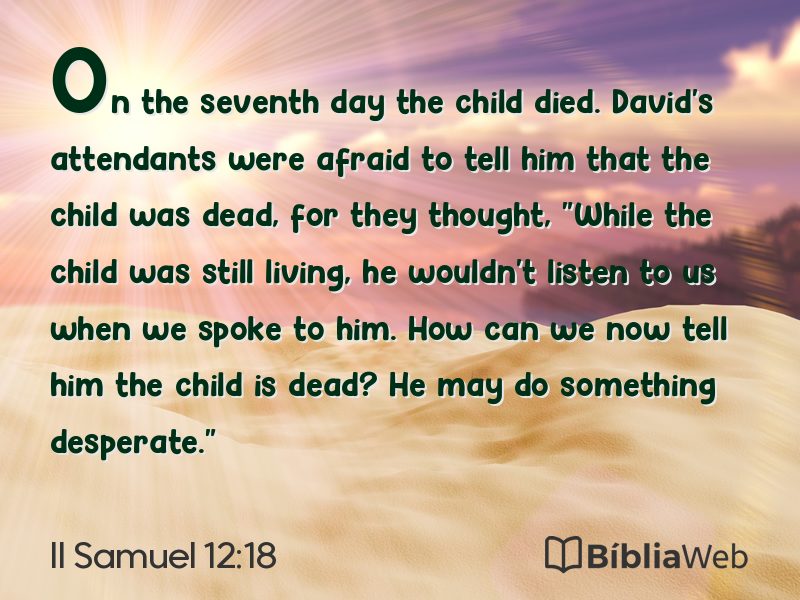 II Samuel 12:18 em imagem para compartilhar