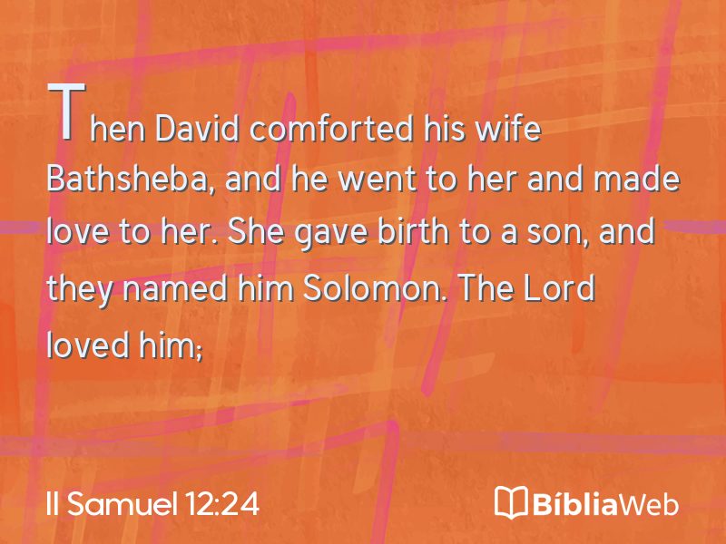 II Samuel 12:24 em imagem para compartilhar