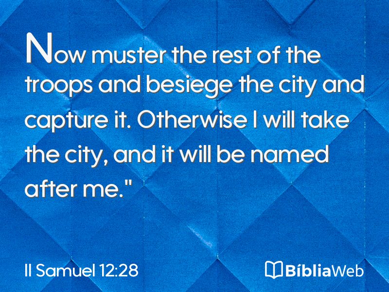 II Samuel 12:28 em imagem para compartilhar