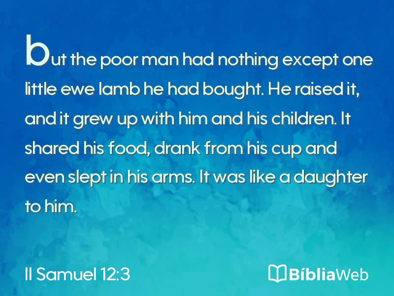 II Samuel 12:3 em imagem para compartilhar