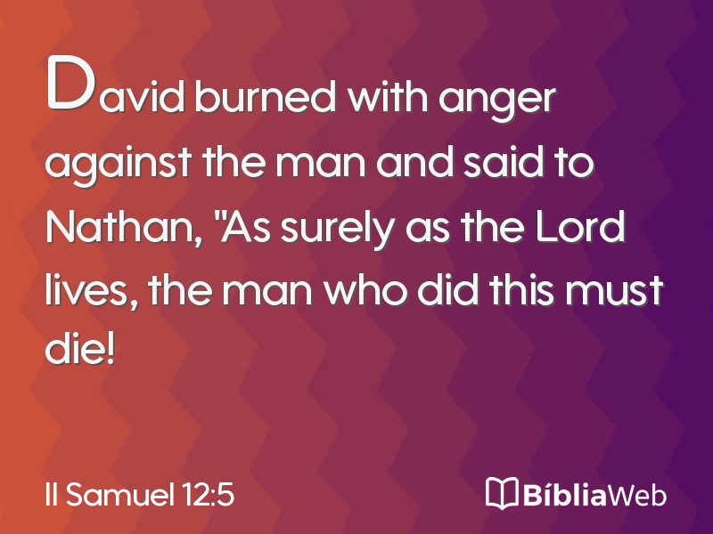 II Samuel 12:5 em imagem para compartilhar