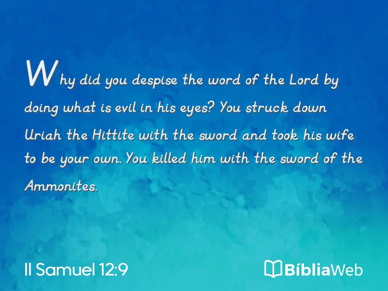 II Samuel 12:9 em imagem para compartilhar