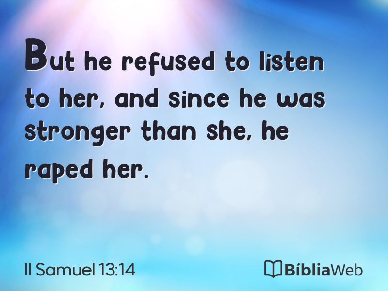 II Samuel 13:14 em imagem para compartilhar
