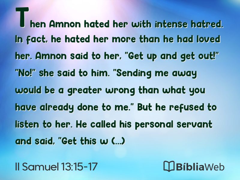 II Samuel 13:15-17 em imagem para compartilhar