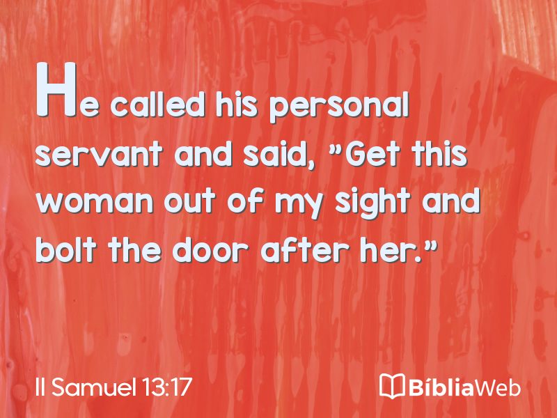II Samuel 13:17 em imagem para compartilhar