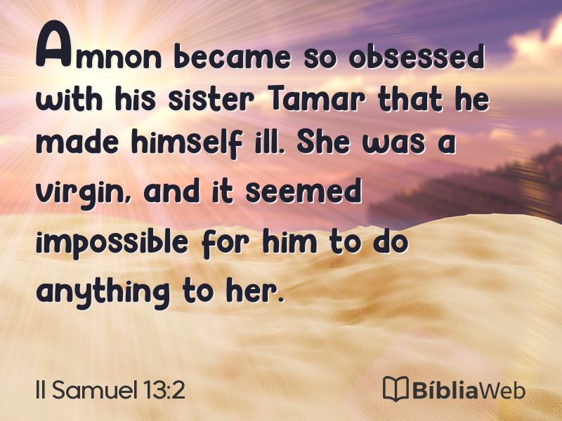 II Samuel 13:2 em imagem para compartilhar