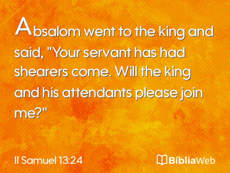 II Samuel 13:24 em imagem para compartilhar