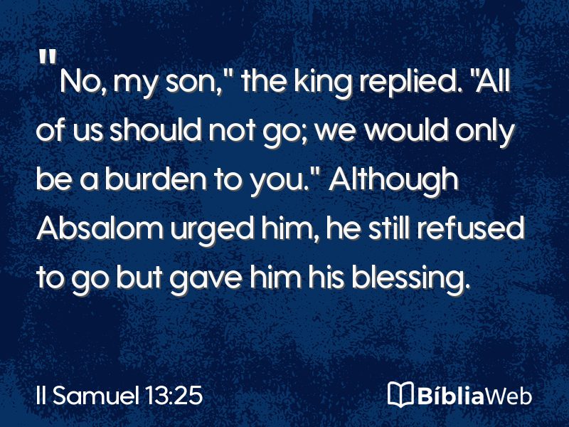 II Samuel 13:25 em imagem para compartilhar