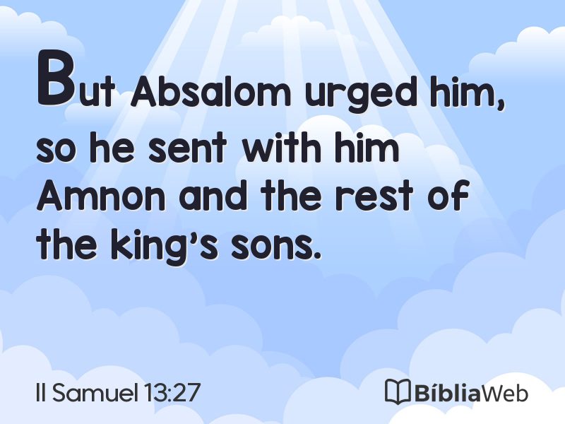 II Samuel 13:27 em imagem para compartilhar