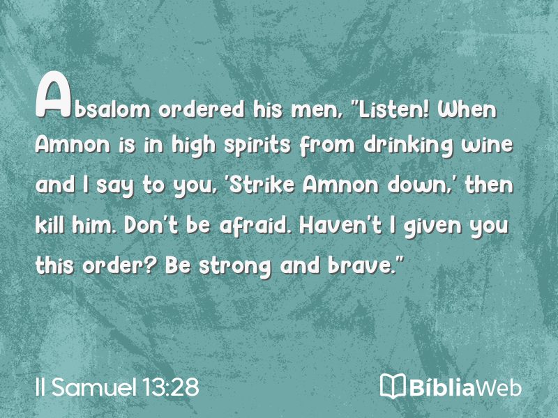 II Samuel 13:28 em imagem para compartilhar