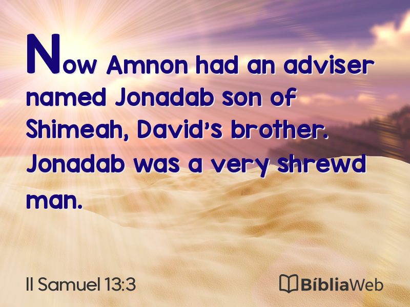 II Samuel 13:3 em imagem para compartilhar